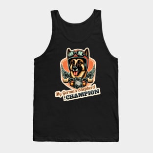 German Shepherd Biker Tank Top